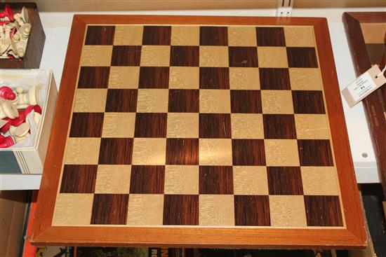 A Staunton pattern boxwood and ebony chess set,